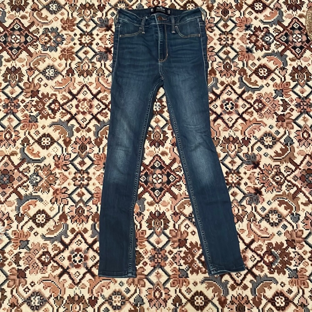hollister high rise skinny jeans 00 short